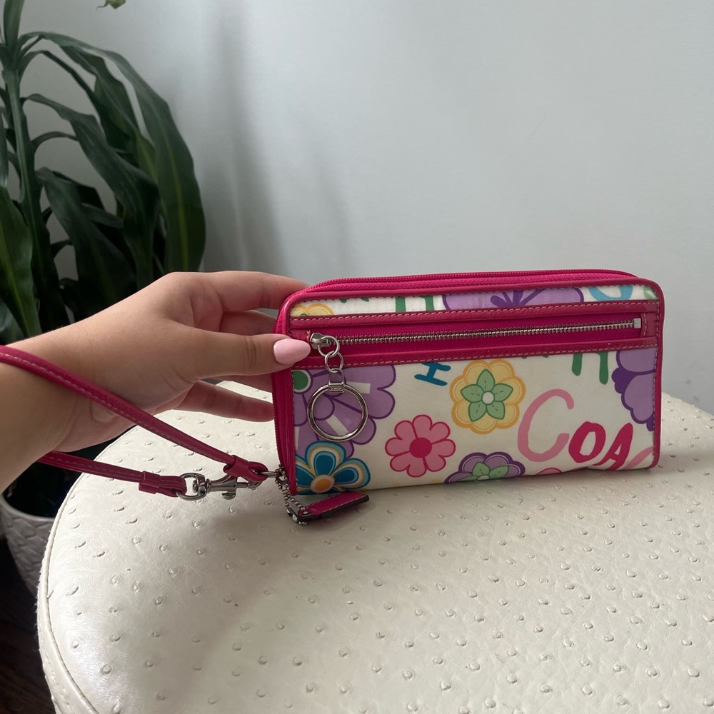 Coach y2k floral wallet